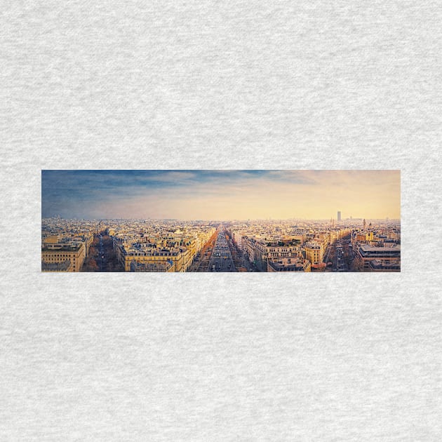 Paris sunset cityscape by psychoshadow